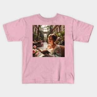 Victorian Woman Reading Kids T-Shirt